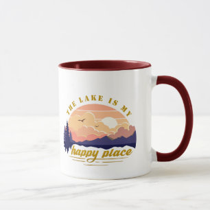 Der See ist mein glücklicher Ort Zweifarben-Kerami Tasse