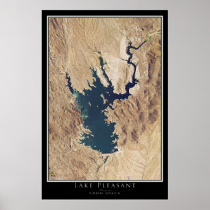 Der See Pleasant Arizona Satelliten-Poster Poster