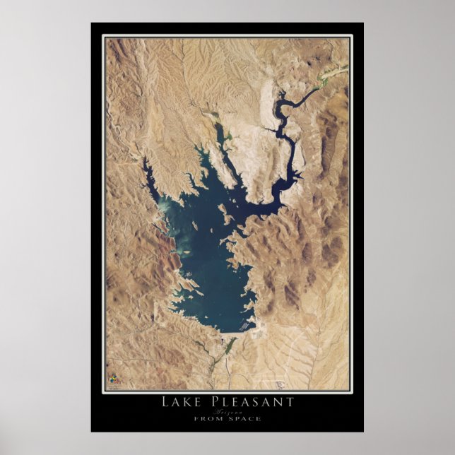 Der See Pleasant Arizona Satelliten-Poster Poster (Vorne)