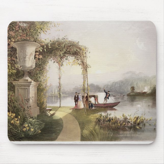 Der See, Trentham Hall Gärten, 'von den Gärten Mousepad (Vorne)