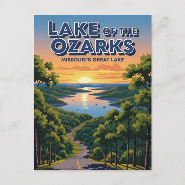 Der See von Ozarks Missouri Postkarte (Vorderseite)