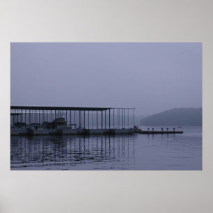 Der See vor Dämmerung Poster