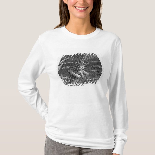 Der Seemann oben in gekackte des Schiffs T-Shirt (Vorderseite)