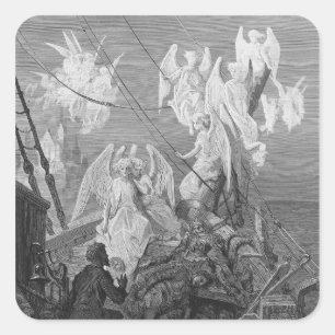 Der Seemann sieht das Band des himmlischen Geistes Quadratischer Aufkleber