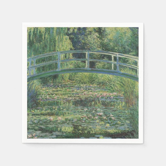 Der Seerosenteich, Landschaft Ölmalerei, Monet Serviette (Vorderseite)
