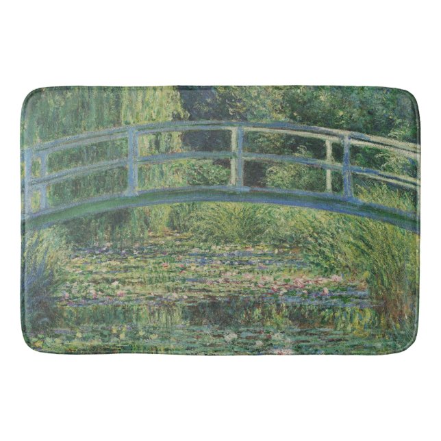 Der Seerosenteich, Landschaftsölgemälde, Monet Badematte (Vorderseite)