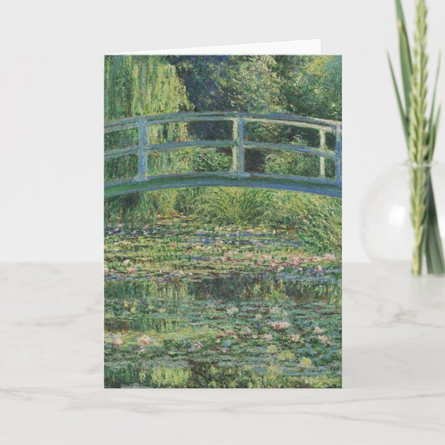 Der Seerosenteich, Landschaftsölgemälde, Monet Dankeskarte (Vorderseite)