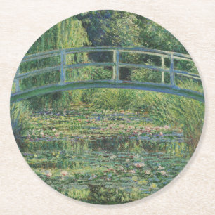 Der Seerosenteich, Landschaftsölgemälde, Monet Runder Pappuntersetzer