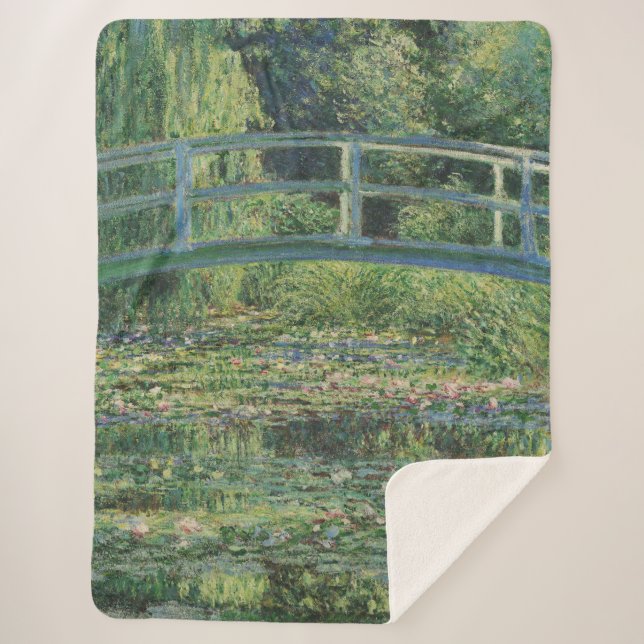 Der Seerosenteich, Landschaftsölgemälde, Monet Sherpadecke (Vorderseite)