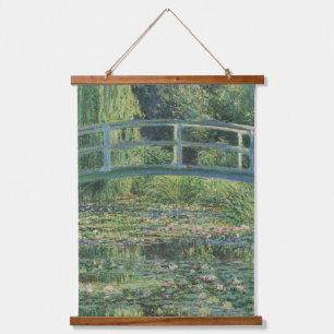 Der Seerosenteich, Landschaftsölgemälde, Monet Wandteppich Mit Holzrahmen