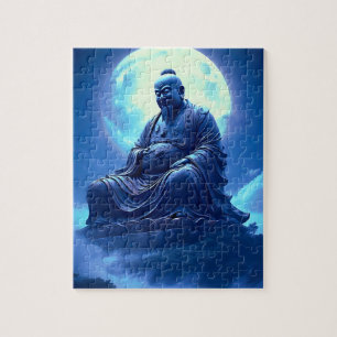 Der Segen des Mondes über der himmlischen Statue Puzzle