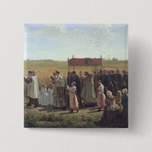 Der Segen des Weizens im Artois, 1857 Button