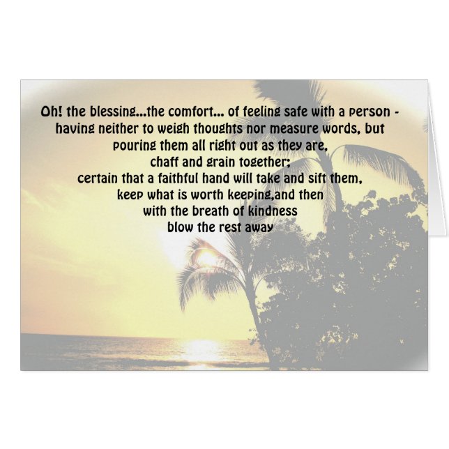 Der Segen-Gefühls-Safe des Lebens mit einer Person (Vorderseite (Horizontal))