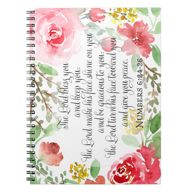 Der Segen | Kunstschrift | Nummern 6:24-26 Notizblock (Vorderseite)