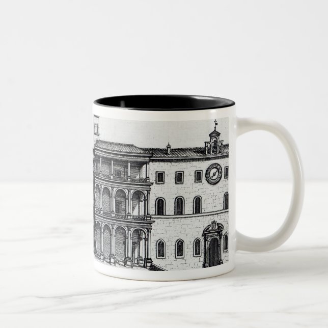 Der SegenLoggia alten Vatikans Zweifarbige Tasse (Rechts)