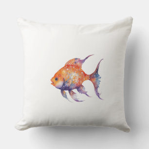 Der sehr besorgte Goldfisch groß Kissen
