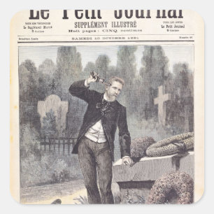 Der Selbstmord von General Georges Ernst Quadratischer Aufkleber