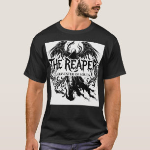 Der Sensenmann Gothic-Typografie & Dunkle Engels-K T-Shirt