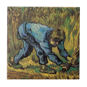 Der Sensenmann mit Sickle von Vincent van Gogh Fliese
