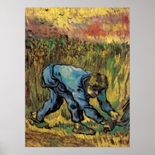 Der Sensenmann mit Sickle von Vincent van Gogh Poster