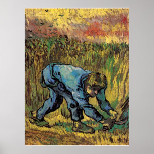 Der Sensenmann mit Sickle von Vincent van Gogh Poster