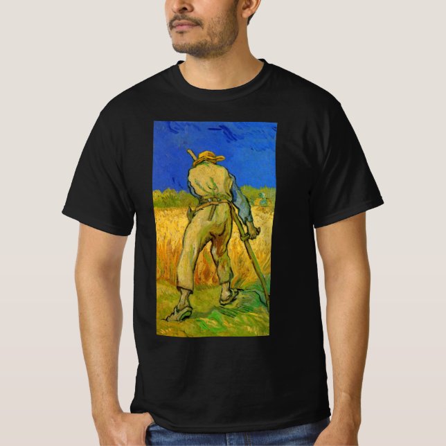 Der Sensenmann (nach Millet) von Vincent van Gogh T-Shirt (Vorderseite)
