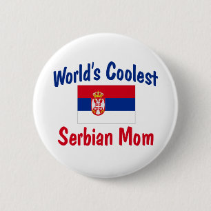 Der Serbian-Mama-Geschenk der Welt coolstes Button