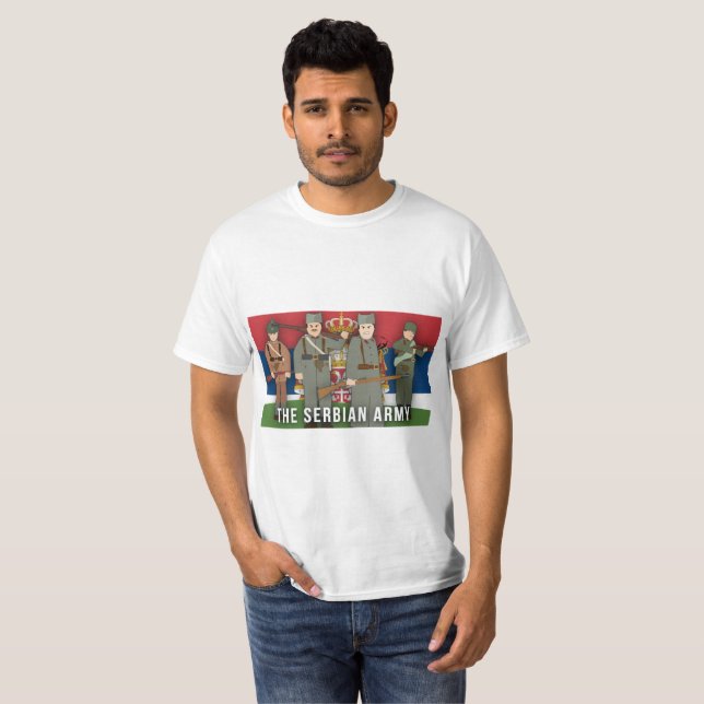 Der serbische Armee-Partei-Erste Weltkrieg T-Shirt (Vorne ganz)