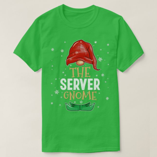 Der Server Gnome Familie passt zu Weihnachts-Outfi T-Shirt (Design vorne)