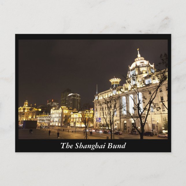 Der Shanghai-Bund, China Postkarte (Vorderseite)