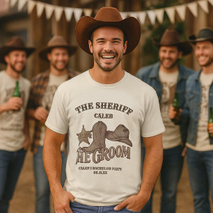 Der Sheriff Bräutigam Niedlich Lustig Cowboy Jungg T-Shirt