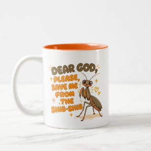 Der Shib-Shib lustige Gottesanbitter-Becher Zweifarbige Tasse