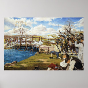 Der Shot hörte 'Round the World Domenick D'Andrea Poster