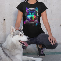 Der sibirische Husky-Astronautenhund im Weltraum f