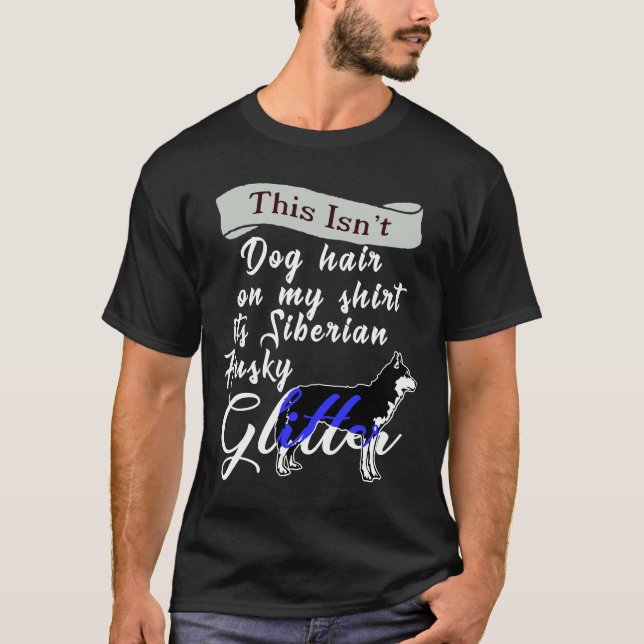 Der sibirische Husky-Glitzer T-Shirt (Vorderseite)