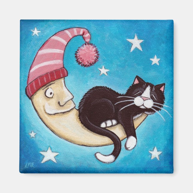 Der sicherste Ort für ein Cat Nickerchen Magnet (Vorne)