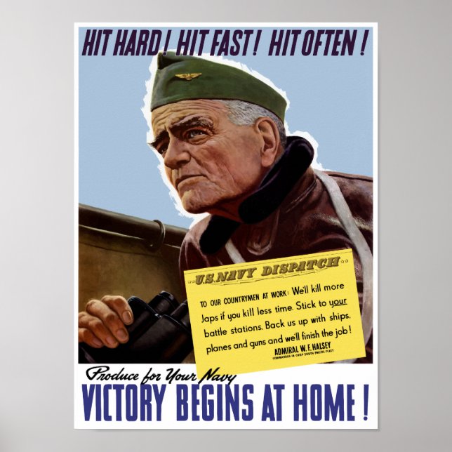 Der Sieg beginnt bei Zuhause - Bull Halsey Poster (Vorne)