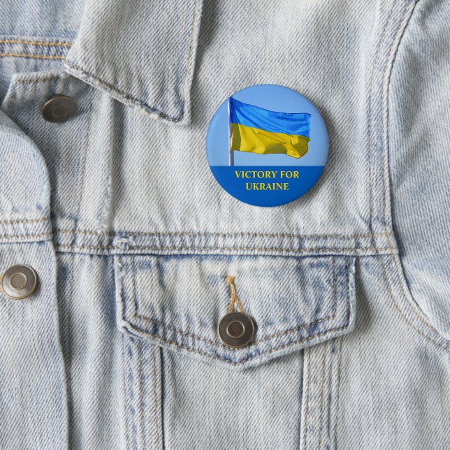 Der Sieg der ukrainischen Flagge Bleibe stark Button (Beispiel)