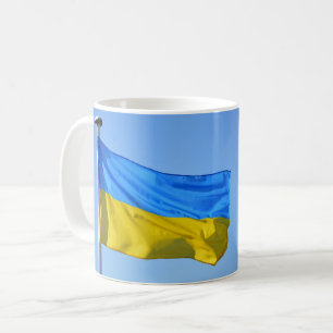 Der Sieg der ukrainischen Flagge Bleibe stark Kaffeetasse