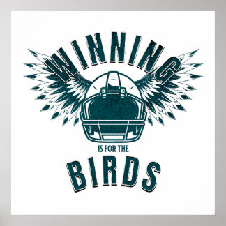 Der Sieg der Vogel-Adler ist für den Vogelfußball Poster
