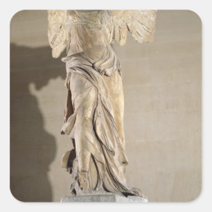 Der Sieg von Samothrace Quadratischer Aufkleber