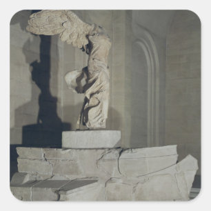 Der Sieg von Samothrace Quadratischer Aufkleber