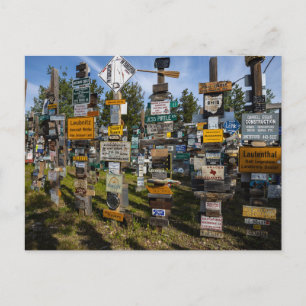der sign post forest in Kanada Postkarte