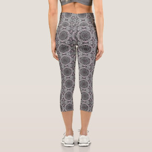 Der silberne Fraktalgarten Capri Leggings