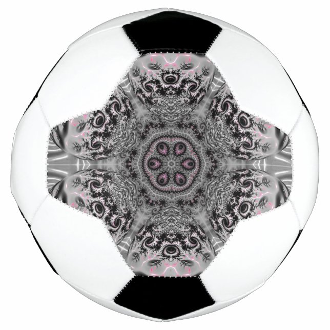Der silberne Fraktalgarten Fußball (Vorderseite)