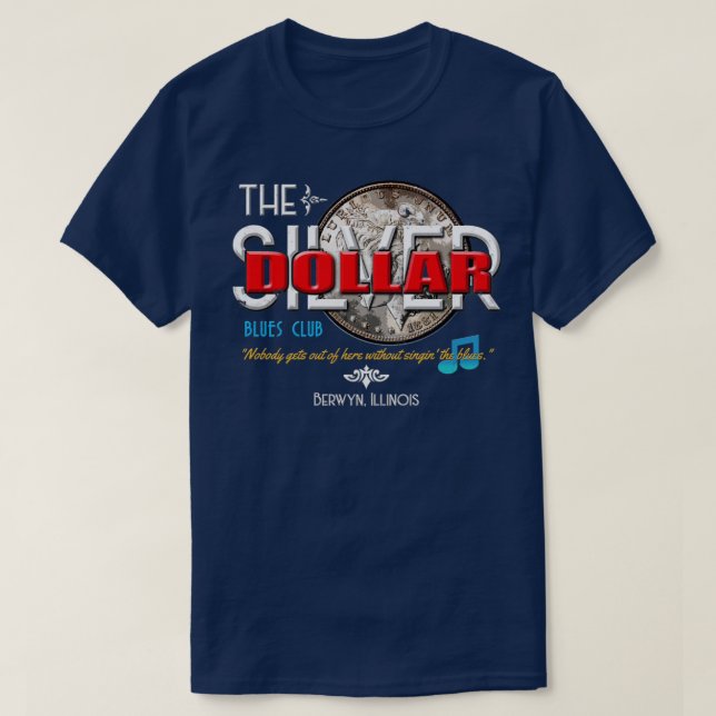 Der Silver Dollar Blues Club in Bedrängnis T-Shirt (Design vorne)