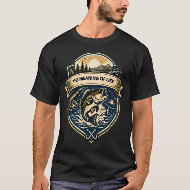 Der Sinn des Lebens Angelschild T-Shirt (Vorderseite)
