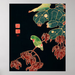 Der Sittich von Ito Jakuchu (ca. 1900) Poster