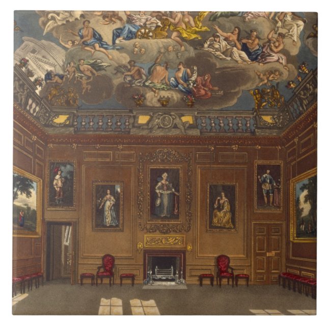 Der Sitzungssaal der Königin, Windsor Schloss, von Fliese (Vorderseite)