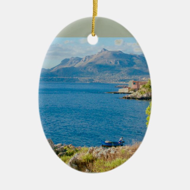 Der sizilianische Fischer Keramik Ornament (Vorne)